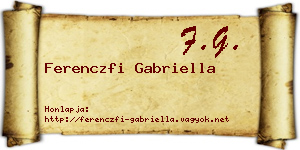 Ferenczfi Gabriella névjegykártya